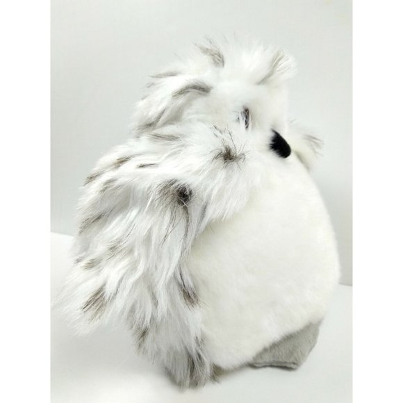Authentic Island Lavender.com 8" Spotted White Snowy Owl Stuffed Animal Plushie - Picture 6 of 10